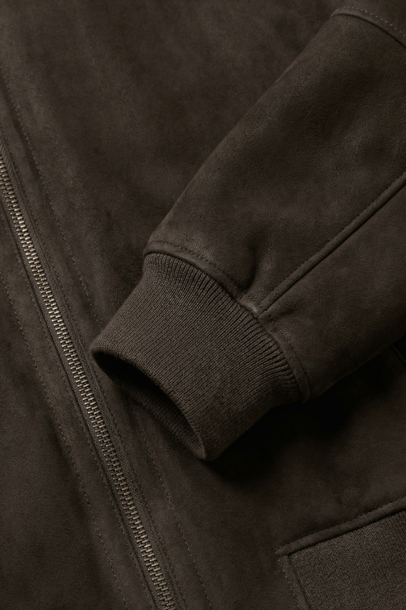 Carlo Men's Toscana Shearling Jacket with Hood - Cognac - Bigardini
