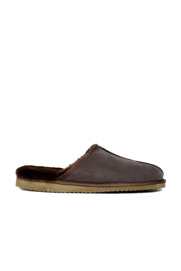 Corin Men’s Shearling Slippers - Brown - Bigardini