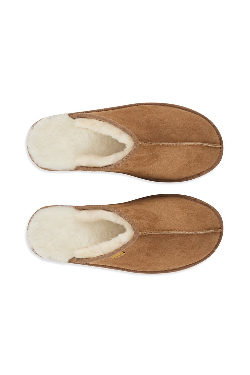 Corin Men’s Shearling Slippers - Camel - Bigardini