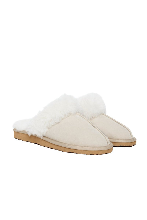 Cosy Women’s Shearling Slippers - Beige - Bigardini