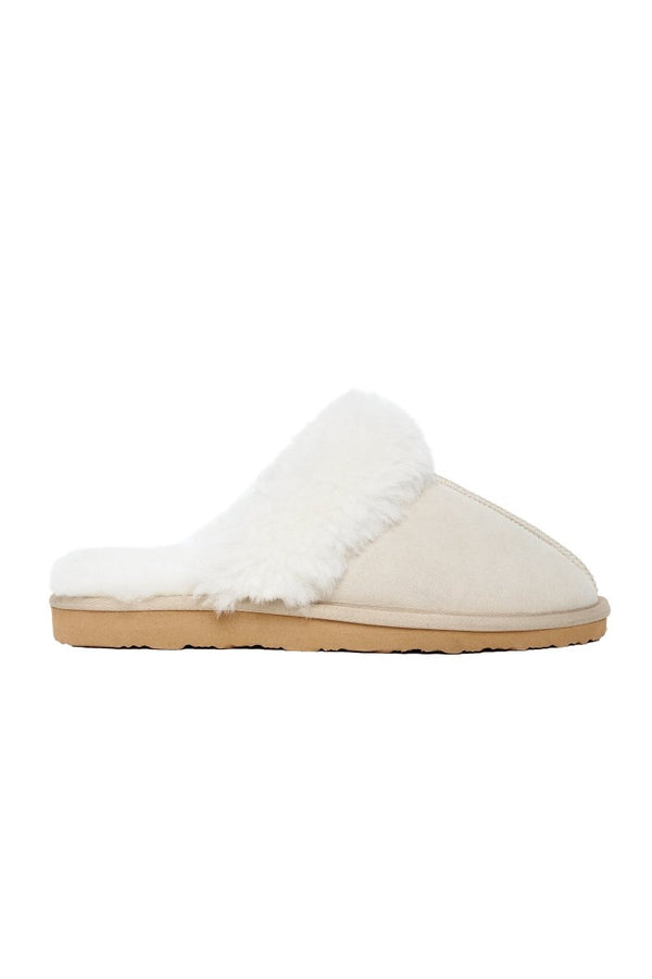 Cosy Women’s Shearling Slippers - Beige - Bigardini