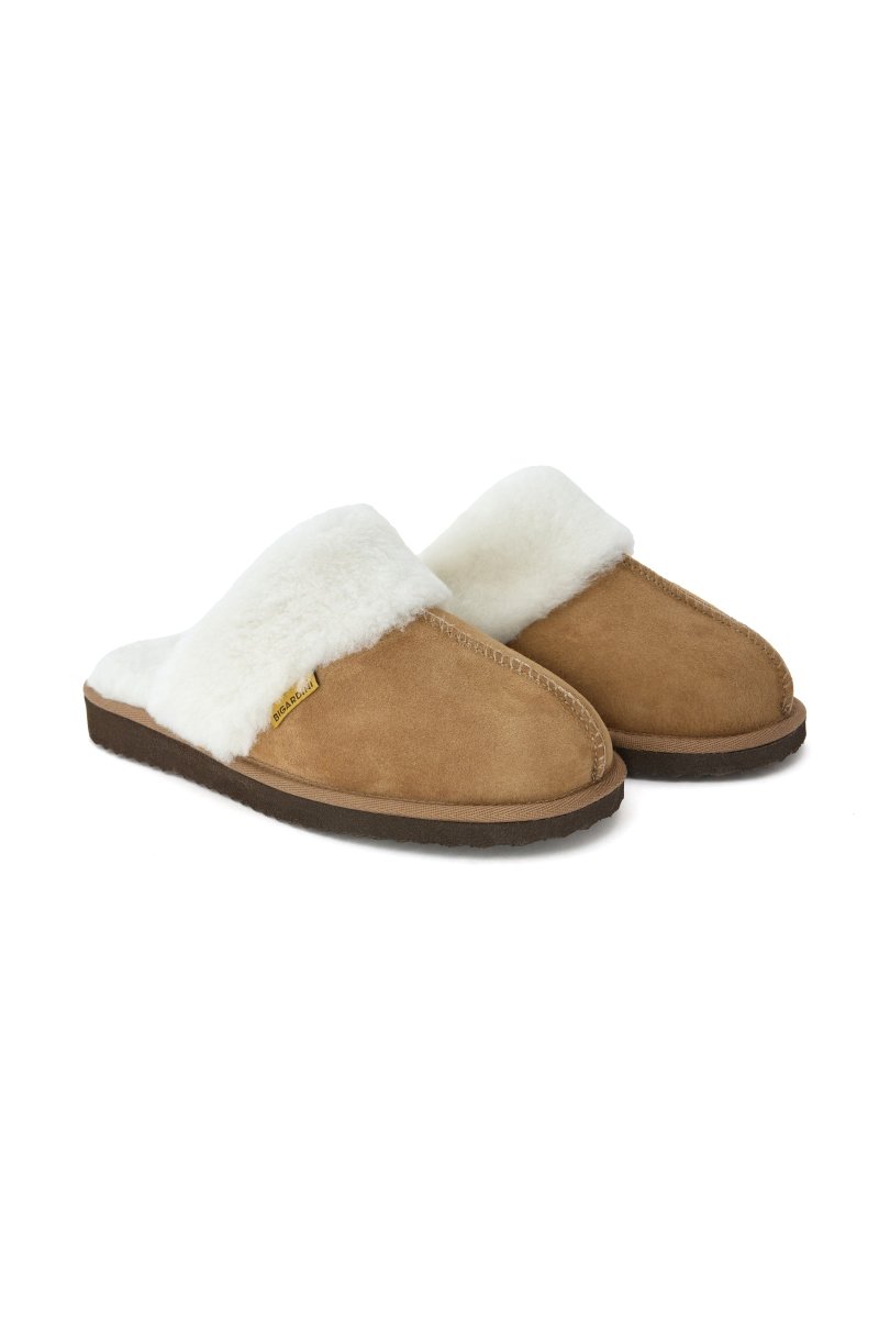 Cosy Women’s Shearling Slippers - Camel - Bigardini