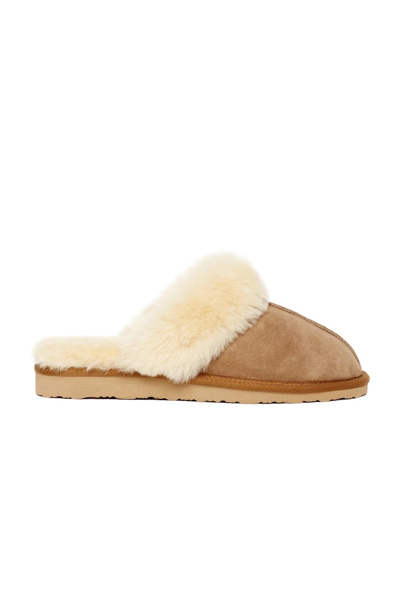 Cosy Women’s Shearling Slippers - Camel - Bigardini