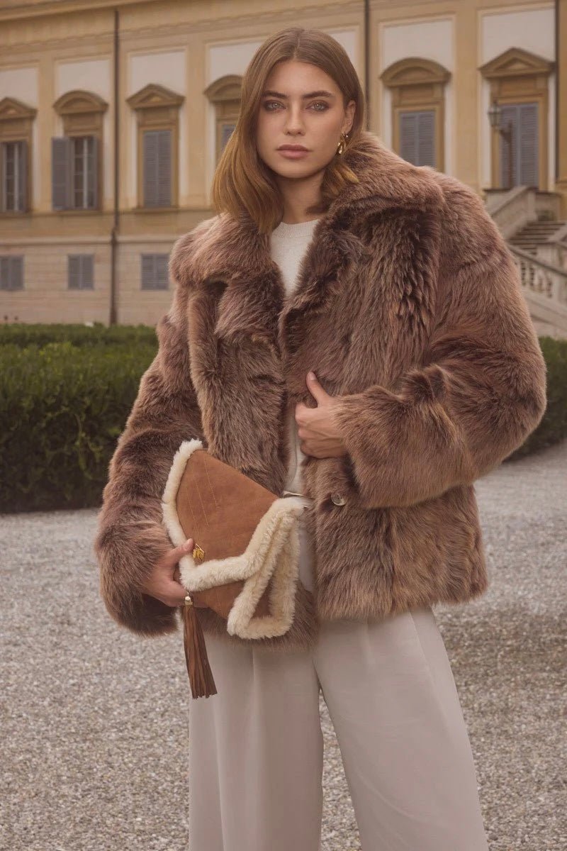 Dalila Women's Toscana Shearling Coat - Vintage Brown