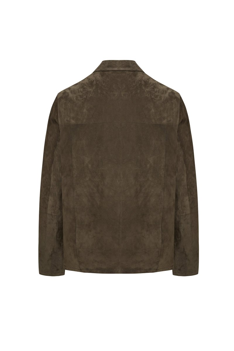 Dario Men’s Suede Jacket - Coffee - Bigardini