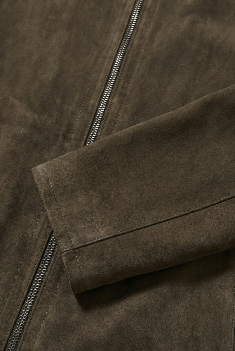 Dario Men’s Suede Jacket - Coffee - Bigardini