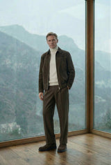 Dario Men’s Suede Jacket - Coffee - Bigardini