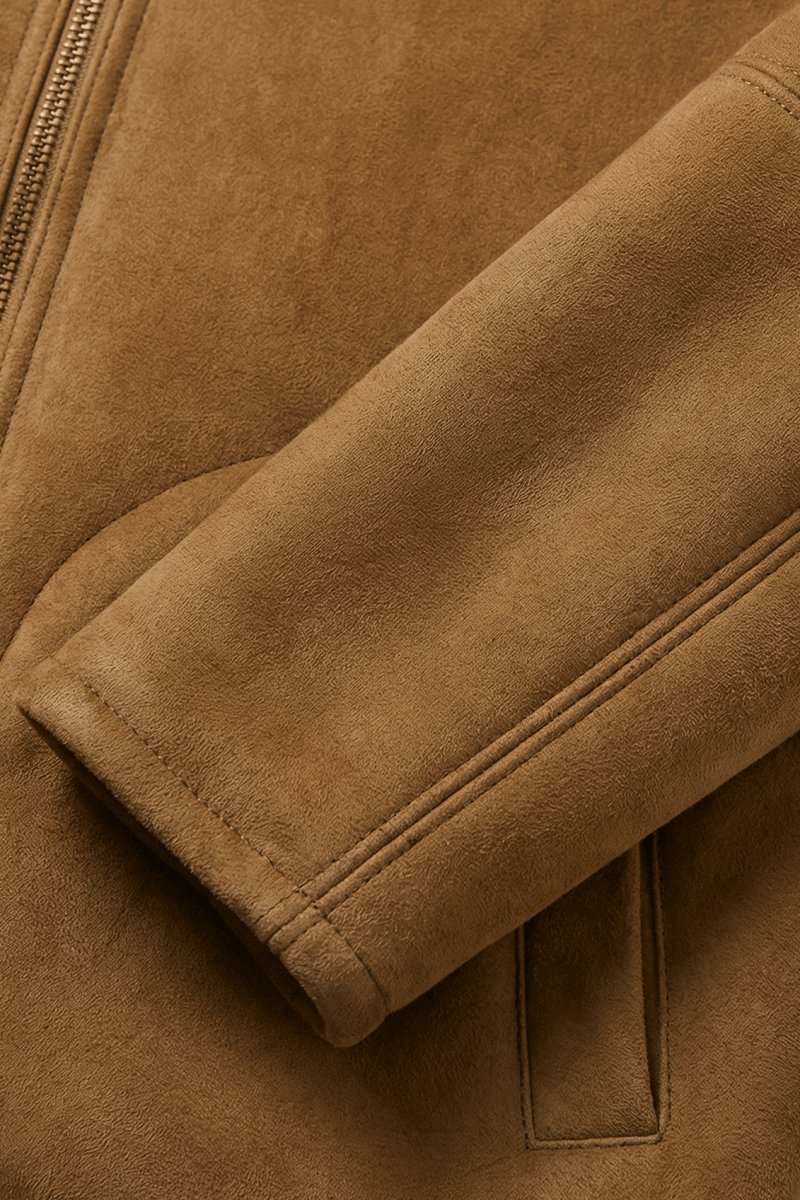 Diego Men's Shearling Sheepskin Jacket - Safari - Bigardini