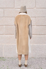 Elara Women’s Oversize Cashmere Coat - Cappuccino/Beige - Bigardini