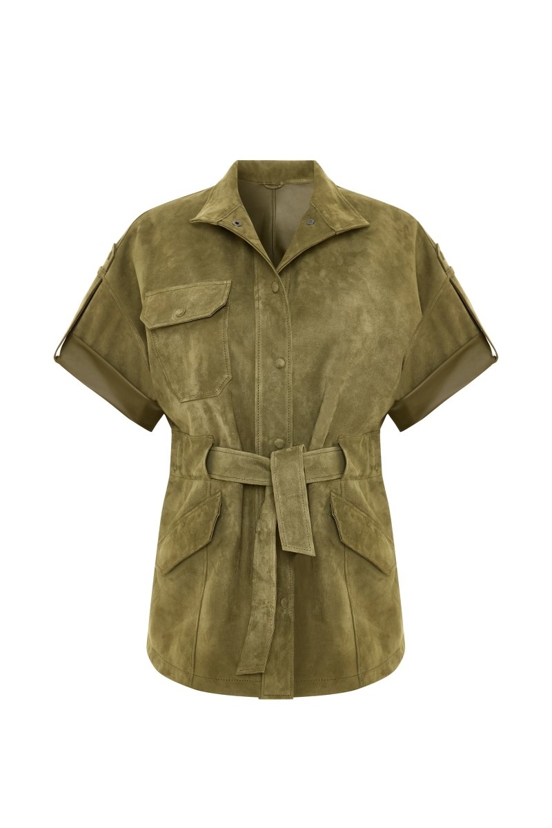 Elda Women’s Suede Jacket - Safari - Bigardini
