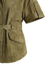 Elda Women’s Suede Jacket - Safari - Bigardini