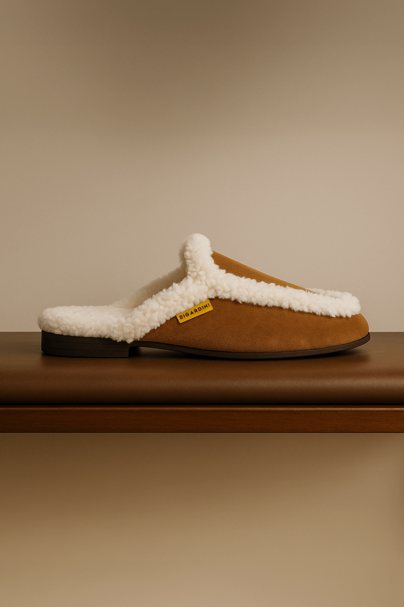 Ember Women’s Shearling Slippers - Whiskey - Bigardini