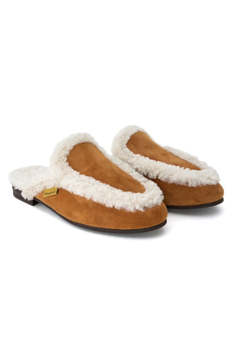 Ember Women’s Shearling Slippers - Whiskey - Bigardini