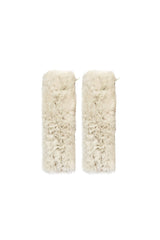 Evelina Women’s Tigrado Shearling Leg Warmers - Ivory - Bigardini