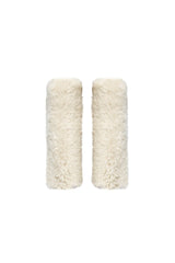 Evelina Women’s Tigrado Shearling Leg Warmers - Ivory - Bigardini