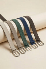 Genova Unisex Suede Leather Belt - Green - Bigardini