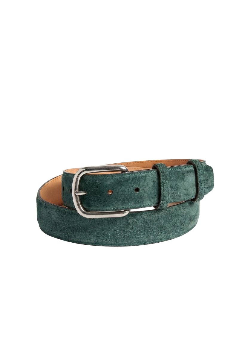 Genova Unisex Suede Leather Belt - Green - Bigardini