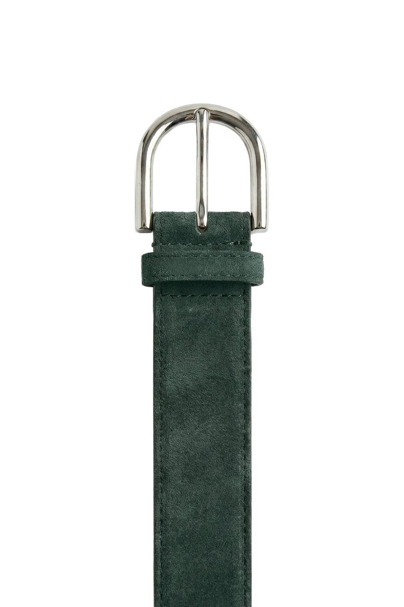 Genova Unisex Suede Leather Belt - Green - Bigardini