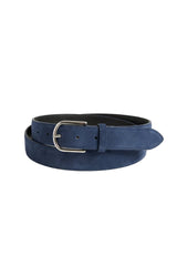Genova Unisex Suede Leather Belt - Navy Blue - Bigardini
