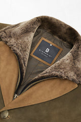 Giovanni Men's Winter Jacket with Shearling Collar - Safari - Bigardini