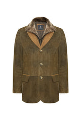 Giovanni Men's Winter Jacket with Shearling Collar - Safari - Bigardini