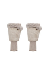 Gisella Women’s Shearling Gloves - Beige - Bigardini