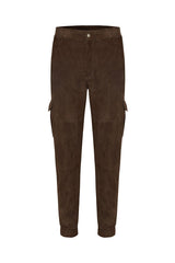 Hailey Suede Leather Cargo Pants - Bigardini