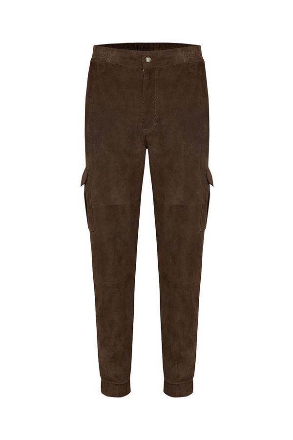 Hailey Suede Leather Cargo Pants - Bigardini