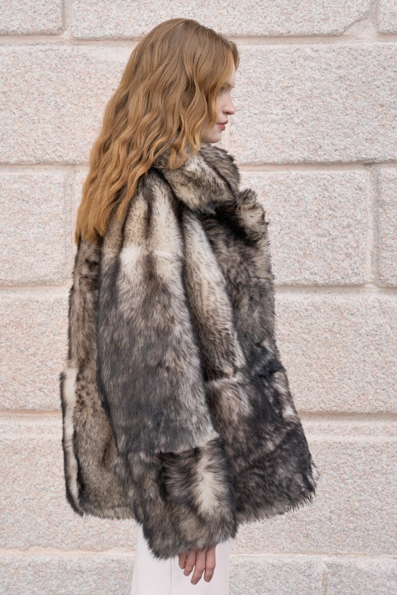 Hila Women’s Toscana Shearling Coat - Smoke Gray - Bigardini