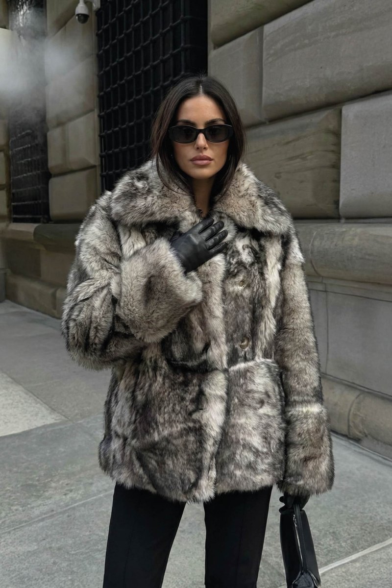 Hila Women’s Toscana Shearling Coat - Smoke Gray - Bigardini