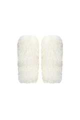 Iglo Women's Tibetan Shearling Leg Warmers - White - Bigardini