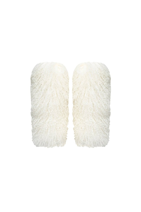 Iglo Women's Tibetan Shearling Leg Warmers - White - Bigardini