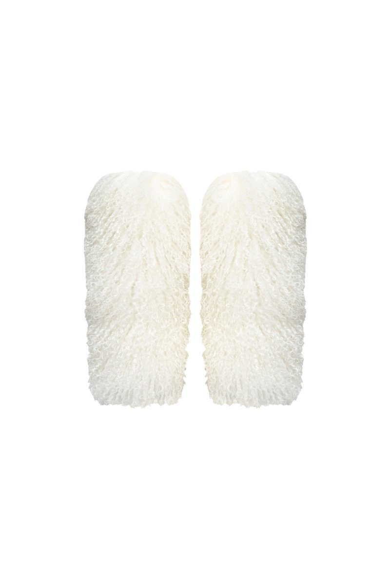 Iglo Women's Tibetan Shearling Leg Warmers - White - Bigardini