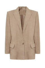 Ilaria Nubuck Oversize Blazer Jacket - Bigardini