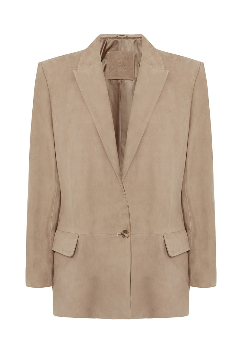 Ilaria Nubuck Oversize Blazer Jacket - Bigardini