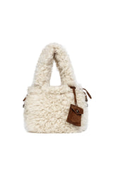 Ileana Women’s Shearling Bag - Ivory - Bigardini