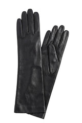Ivy Women's Extra Long Leather Gloves - Black - Bigardini