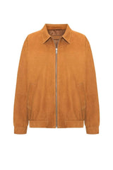 Jade Women's Oversize Nubuck Jacket - Mustard - Bigardini