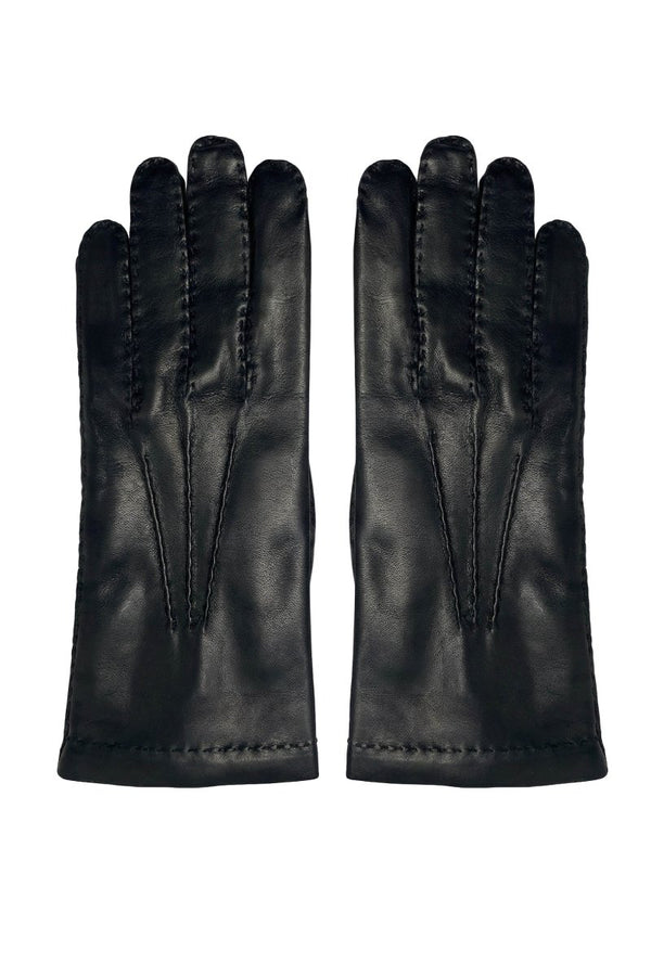 Jay Men's Handsewn Classic Gloves with Cashmere Lining - Black - Bigardini