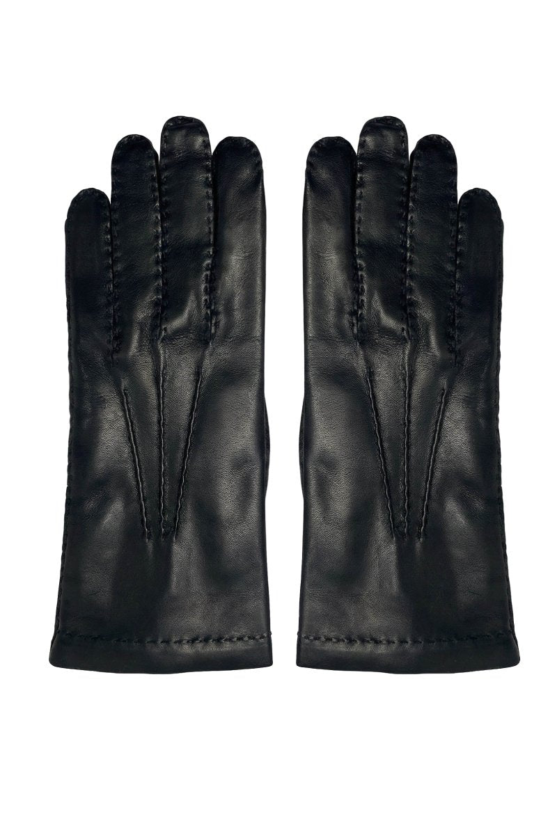 Jay Men's Handsewn Classic Gloves with Cashmere Lining - Black - Bigardini