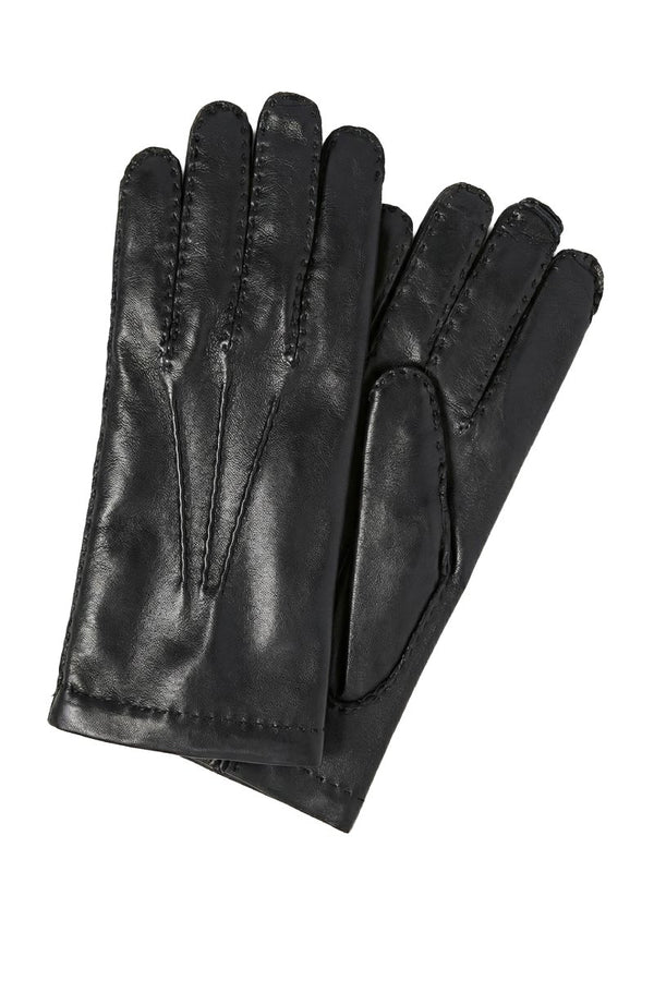Jay Men's Handsewn Classic Gloves with Cashmere Lining - Black - Bigardini