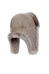 Jolanda Unisex Shearling Hat - Taupe - Bigardini