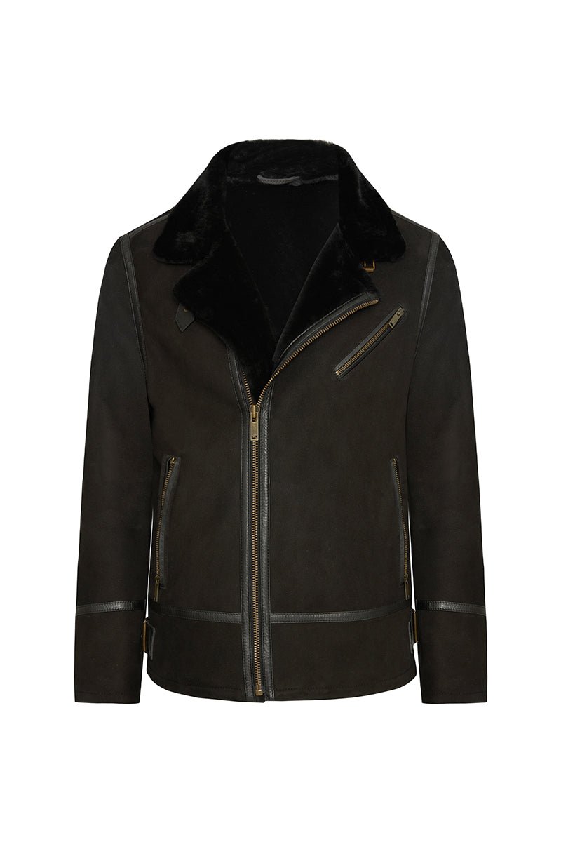 Jordan Shearling Sheepskin Bomber Jacket - Bigardini