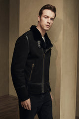 Jordan Shearling Sheepskin Bomber Jacket - Bigardini