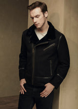 Jordan Shearling Sheepskin Bomber Jacket - Bigardini