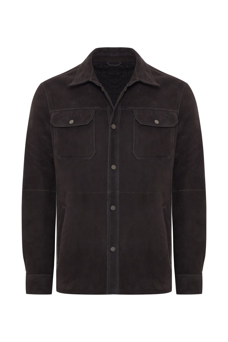 Jorge Men's Shearling Jacket - Anthracite - Bigardini