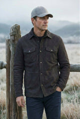 Jorge Men's Shearling Jacket - Anthracite - Bigardini