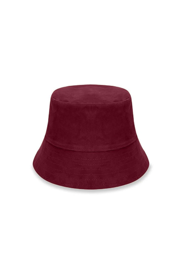 Kira Unisex Suede Bucket Hat - Burgundy - Bigardini