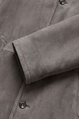 Lary Men's Shearling Sheepskin Coat - Light Gray - Bigardini