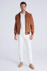 Leo Men's Reversible Suede Jacket with Hood - Bigardini